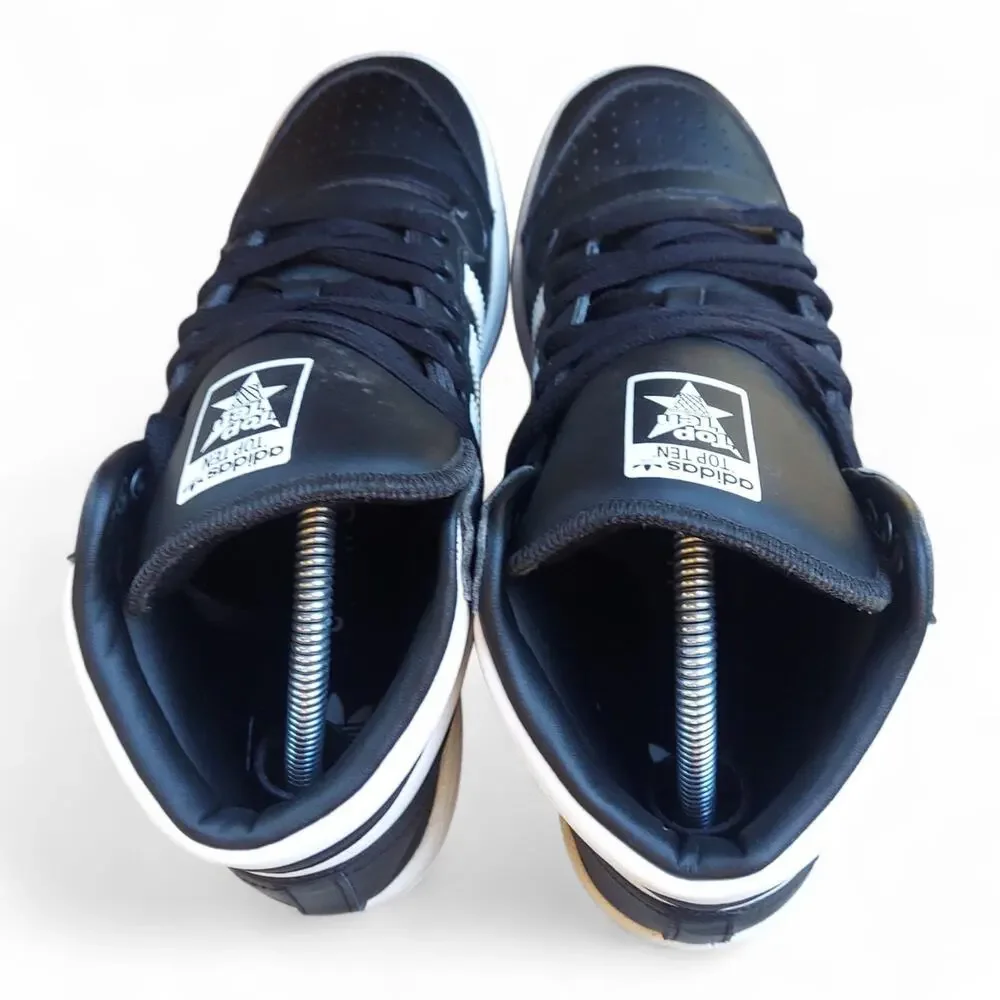 Adidas Top Ten Retro Black White Size 7 Men's Basketball Sneakers - Picture 7 of 10